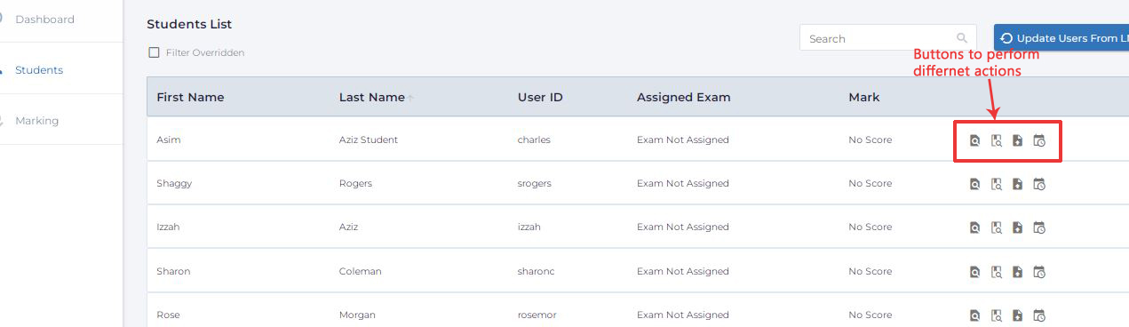 Screenshot showing the Preview as Student option