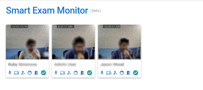 Screenshot showing the in-session monitoring interface
