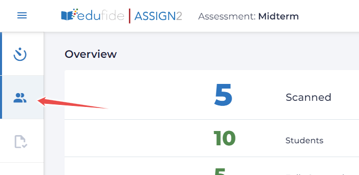 Screenshot showing the student roster in Assign2