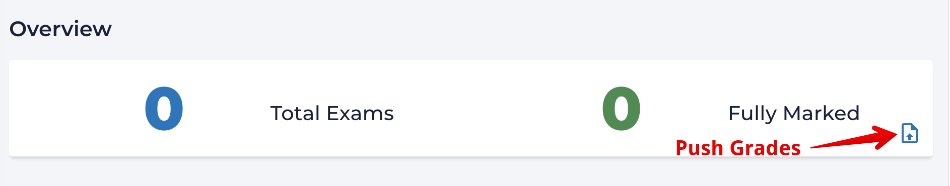 Screenshot showing the Push Grades to LMS button